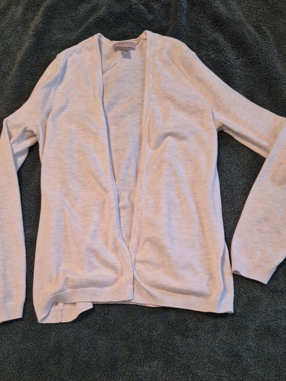 LOFT Light Beige Open-Front Cardigan Sweater